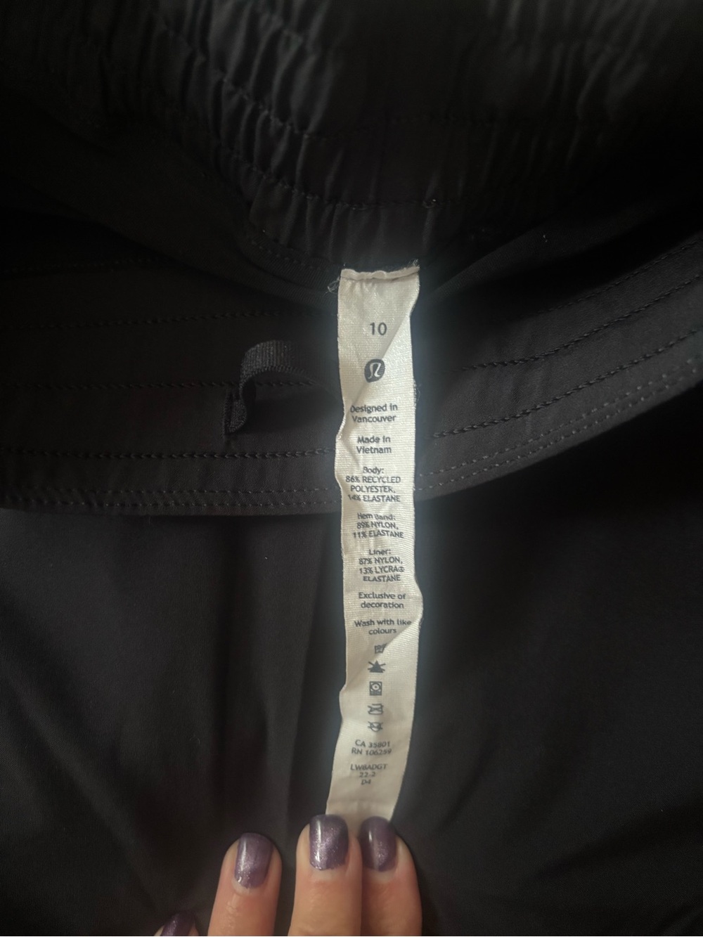 lululemon athletica Black Athletic Skort with Inner Shorts - Picture 2 of 3